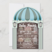 Bakkerij Winkel raam Baby Boy Douche Uitnodiging (Voorkant)