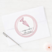 Bakkerij Winkel Roze Cirkel Gebak Ronde Sticker (Envelop)