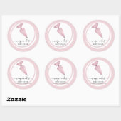 Bakkerij Winkel Roze Cirkel Gebak Ronde Sticker (Vel)