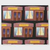 Bakkerij Winkel Voorfront Taart Winkel Cadeaupapier (Vlak)