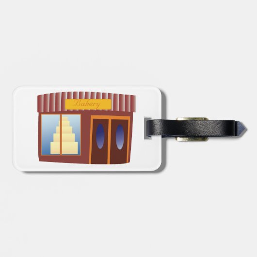Bakkerij Winkel Voorkant Cake Store Bagagelabel (Achterkant horizontaal)