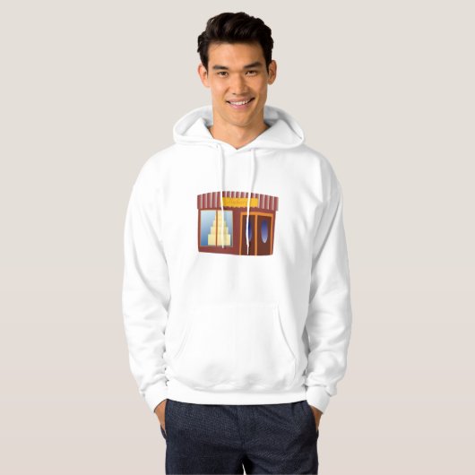 Bakkerij Winkel Voorkant Cake Store Hoodie (Voorkant volledig)