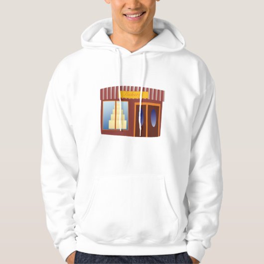 Bakkerij Winkel Voorkant Cake Store Hoodie (Voorkant)