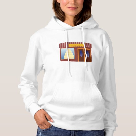 Bakkerij Winkel Voorkant Cake Store Hoodie (Voorkant)