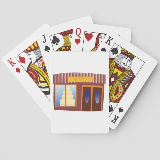 Bakkerij Winkel Voorkant Cake Store Pokerkaarten (Achterkant)