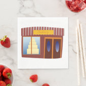 Bakkerij Winkel Voorkant Cake Store Servet (Insitu)