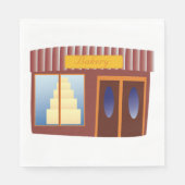 Bakkerij Winkel Voorkant Cake Store Servet (Voorkant)