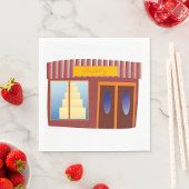 Bakkerij Winkel Voorkant Cake Store Servet