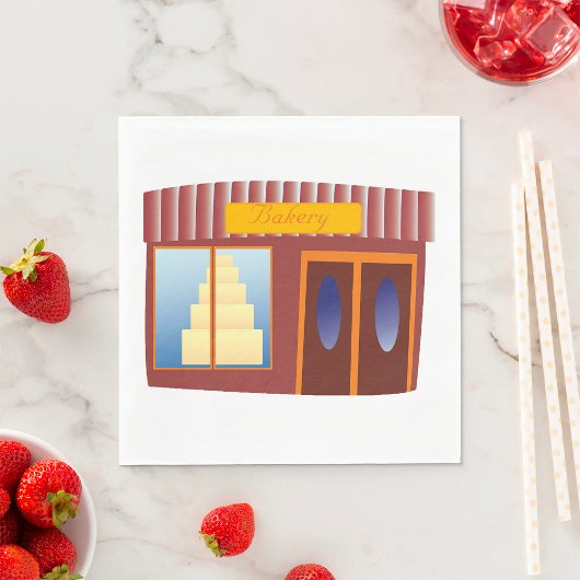 Bakkerij Winkel Voorkant Cake Store Servet