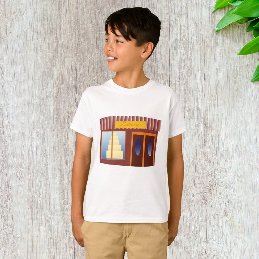 Bakkerij Winkel Voorkant Cake Store T-shirt