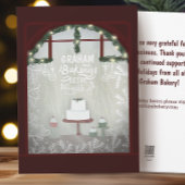 Bakkerij Winter Vakantie Klantwaardering Feestdagenkaart