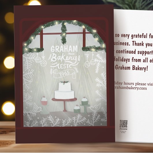 Bakkerij Winter Vakantie Klantwaardering Feestdagenkaart