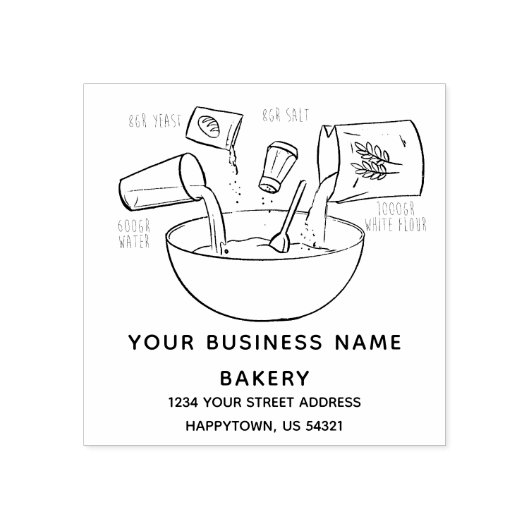 Bakkerij Zakelijk Brood Recept Rubberstempel (Afrduk)