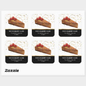 Bakkerij Zakelijke Cheesecake Confetti Vierkante Sticker (Vel)