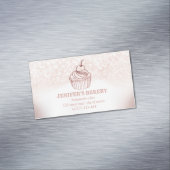 Bakkerij zelfgemaakte cupcakes en snoepjes magnetisch visitekaartje (Voorbeeld)