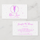 Bakkerijbakken Roze Logo - Aangepaste beschermkap Visitekaartje (Voorkant / Achterkant)