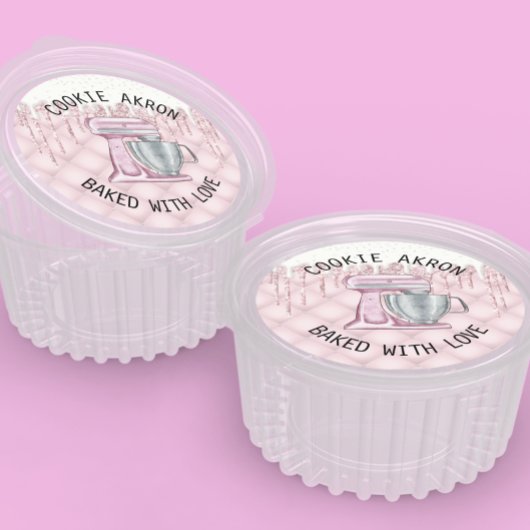 Bakkerijbakkersgebak Bevuilde schijven Koekeletike Ronde Sticker