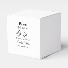 Bakkerijbedrijf 'gebakken met liefde' voeg naam te bedankdoosjes