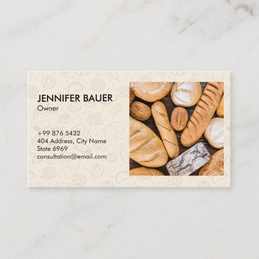 bakkerijbedrijf | Warm Brood Classic Visitekaartje (Voorkant)