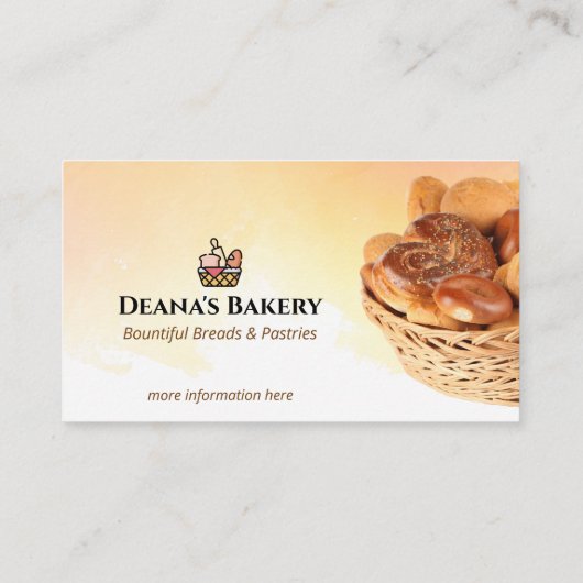 bakkerijbedrijf | warme broodmand visitekaartje (Achterkant)