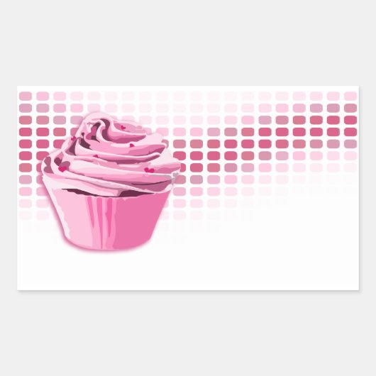 bakkerijbont rechthoekige sticker (Voorkant)