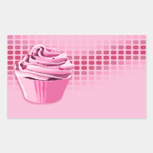 bakkerijbont rechthoekige sticker (Voorkant)