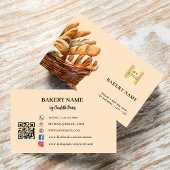 Bakkerijbrood gebak perzik QR code logo Visitekaartje