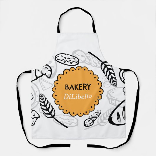 Bakkerijbrood illustraties schort (Voorkant)