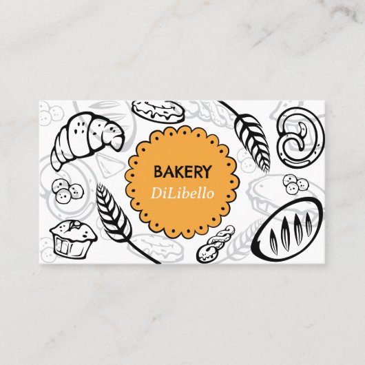 Bakkerijbrood illustraties visitekaartje (Voorkant)