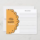 Bakkerijbroodillustraties Recept Kaart (Achterkant)