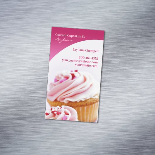 bakkerijcupcakes magnetisch visitekaartje (Voorbeeld)