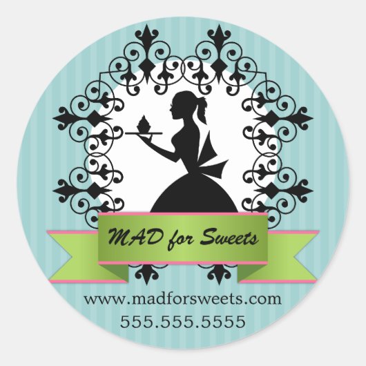 Bakkerijdozen Ronde Sticker (Voorkant)