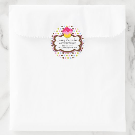 Bakkerijdozen Ronde Sticker (Tas)