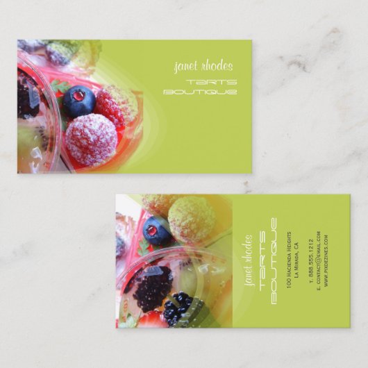 Bakkerijen, banketbakkers/DIY-lettertypen Visitekaartje (Voorkant / Achterkant)