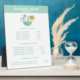 Bakkerijen | Prijzen en services Display Plaque Fotoplaat