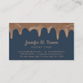 Bakkerijgebak Chef Navy Cake Cream Driving Visitekaartje (Achterkant)