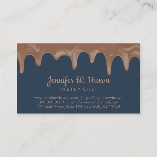Bakkerijgebak Chef Navy Cake Cream Driving Visitekaartje (Achterkant)