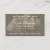 Bakkerijgebak elegante chef rustige waterverf visitekaartje (Achterkant)