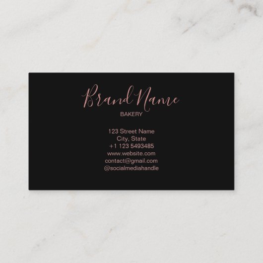 Bakkerijgebakken Roos Gold Whisk Chef minima Visitekaartje (Achterkant)