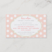 Bakkerijkafwerking Retro Sweet Cupcakes Cute Bouti Visitekaartje (Achterkant)