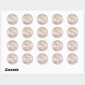 Bakkerijkdarm Decor Wood glitter Gold Ronde Sticker (Vel)