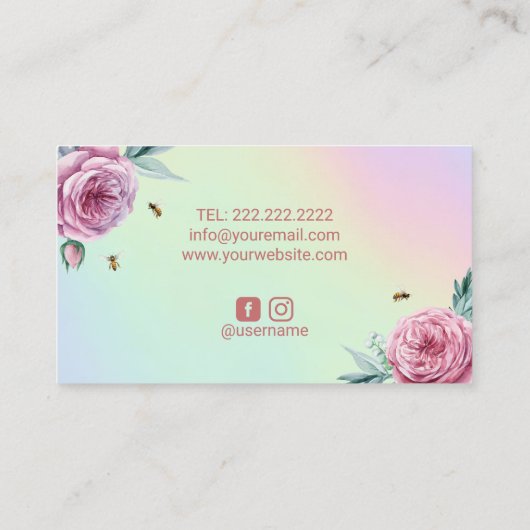 Bakkerijkdarm en bijenkooi visitekaartje (Achterkant)