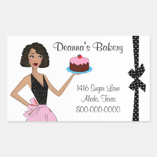 Bakkerijkers met DIVAtude Rechthoekige Sticker (Voorkant)