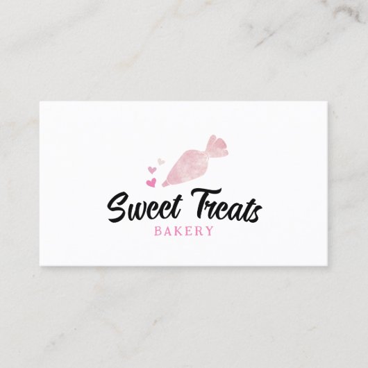 Bakkerijkgebak Dekkaftapper Pipet Heart Logo Visitekaartje (Voorkant)