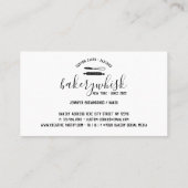 Bakkerijkgebak Schoven, rolpen en whiskyschroeven Visitekaartje (Achterkant)