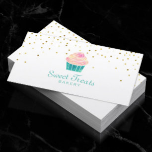 Bakkerijknollen Sweet Behandelt Gold Confetti Visitekaartje