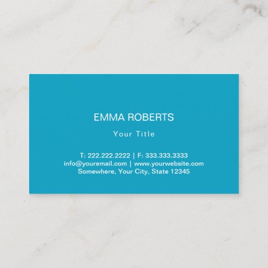 Bakkerijknollen Sweet Trees Confetti Turquoise Visitekaartje (Achterkant)