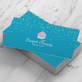 Bakkerijknollen Sweet Trees Confetti Turquoise Visitekaartje