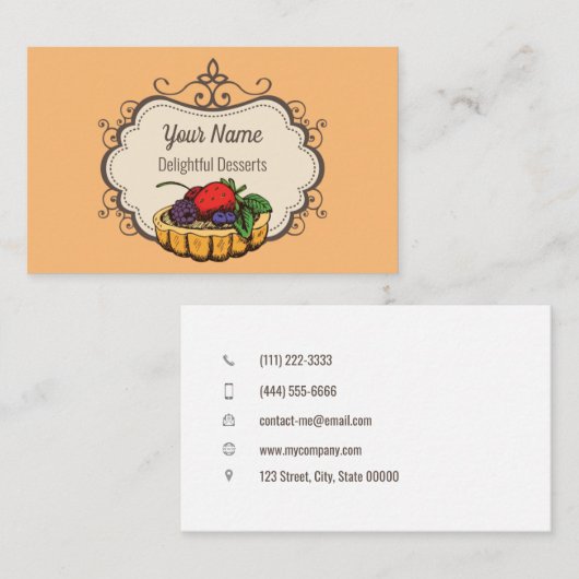 bakkerijkoek visitekaartje (Voorkant / Achterkant)