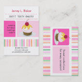Bakkerijkoeken Cupcake, prachtig gepersonaliseerd Visitekaartje (Voorkant / Achterkant)